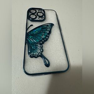 Blue Butteryfly iPhone 15 Pro Max case